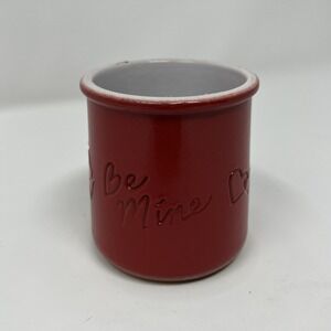 La Fermiere Red Limited Edition Yogurt Pot Terracotta Crock Jar Be Mine EUC